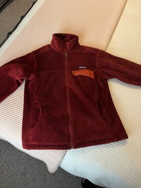 Patagonia Burgundy Full-Zip Fleece Jacket